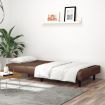 2-Seater Sofa Bed Brown Faux Leather