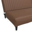 2-Seater Sofa Bed Brown Faux Leather