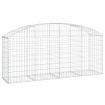 Arched Gabion Basket 200x50x80/100 cm Galvanised Iron