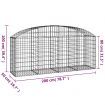 Arched Gabion Basket 200x50x80/100 cm Galvanised Iron