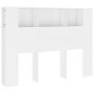 Headboard Cabinet White 140x18.5x104.5 cm