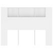 Headboard Cabinet White 140x18.5x104.5 cm