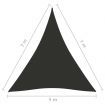 Sunshade Sail Oxford Fabric Triangular 5x7x7 m Anthracite