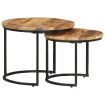 Nesting Tables 2 pcs Solid Wood Mango