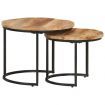 Nesting Tables 2 pcs Solid Wood Mango