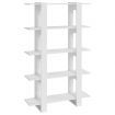 Book Cabinet/Room Divider High Gloss White 100x30x160 cm