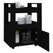 Kitchen Trolley Black 60x45x80 cm Engineered Wood