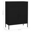 Storage Cabinet Black 80x35x101.5 cm Steel