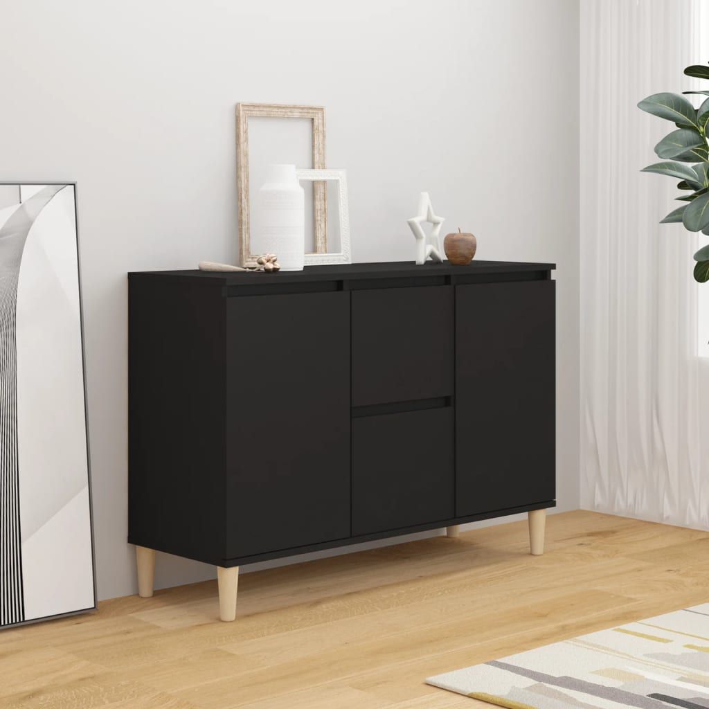 Sideboard Black 103.5x35x70 cm Engineered Wood