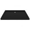 Rectangular ABS Shower Base Tray Black 70x90 cm