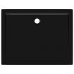 Rectangular ABS Shower Base Tray Black 70x90 cm