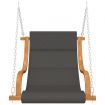 Swing Chair with Cushion Solid Bent Wood with Teak Finish