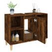 Sink Cabinet Smoked Oak 80x33x60 cm Engineered Wood