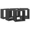 Wall Cube Shelves 6 pcs Grey 26x15x26 cm