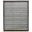 Plisse Insect Screen for Windows Aluminium Brown 80x100 cm