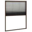 Plisse Insect Screen for Windows Aluminium Brown 80x100 cm