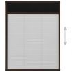 Plisse Insect Screen for Windows Aluminium Brown 80x100 cm