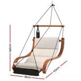 Gardeon Hammock Chair Wooden Hanging Indoor Outdoor Lounge Patio