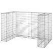 Gabion Wall for Garbage Bins Galvanised Steel 180x100x110 cm