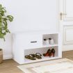 Shoe Cabinet White 80x35x45 cm Engineered Wood