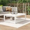 Garden Table White 121x82.5x45 cm Solid Wood Pine