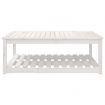 Garden Table White 121x82.5x45 cm Solid Wood Pine