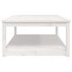 Garden Table White 121x82.5x45 cm Solid Wood Pine