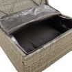 3-Seater Garden Sofa with Cushions Grey Poly Rattan