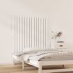 Wall Headboard White 95.5x3x90 cm Solid Wood Pine