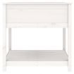 Planter with Shelf White 82.5x82.5x81 cm Solid Wood Pine