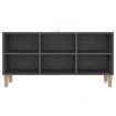 TV Cabinet with Solid Wood Legs Grey 103.5x30x50 cm