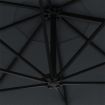 Wall-mounted Parasol with LEDs and Metal Pole 300 cm Anthracite