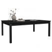 Garden Table Black 121x82.5x45 cm Solid Wood Pine