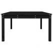 Garden Table Black 121x82.5x45 cm Solid Wood Pine