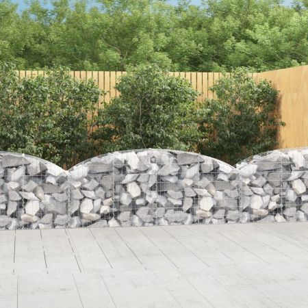 Arched Gabion Basket 200x50x60/80 cm Galvanised Iron