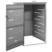 Single Wheelie Bin Shed 69x77.5x115 cm Stainless Steel