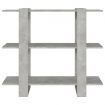 Book Cabinet/Room Divider Concrete Grey 100x30x87 cm