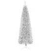 Slim Artificial Half Christmas Tree with Stand Silver 240 cm