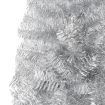 Slim Artificial Half Christmas Tree with Stand Silver 240 cm