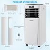 9000 BTU/2600W 3-in-1 Portable Air Conditioner with LED Display