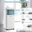 7000 BTU/2050W Portable Air Conditioner with 2 Fan Speeds & 4 Casters