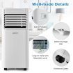 7000 BTU/2050W Portable Air Conditioner with 2 Fan Speeds & 4 Casters