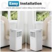 7000 BTU/2050W Portable Air Conditioner with 2 Fan Speeds & 4 Casters