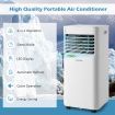 7000 BTU/2050W Portable Air Conditioner with 2 Fan Speeds & 4 Casters