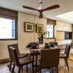 Ceiling Fan with 3 Wooden Blades for Bedroom & Patio