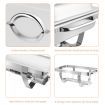 2 Pieces 9L Chafing Dish with 4 Food Pans and Fuel Holders