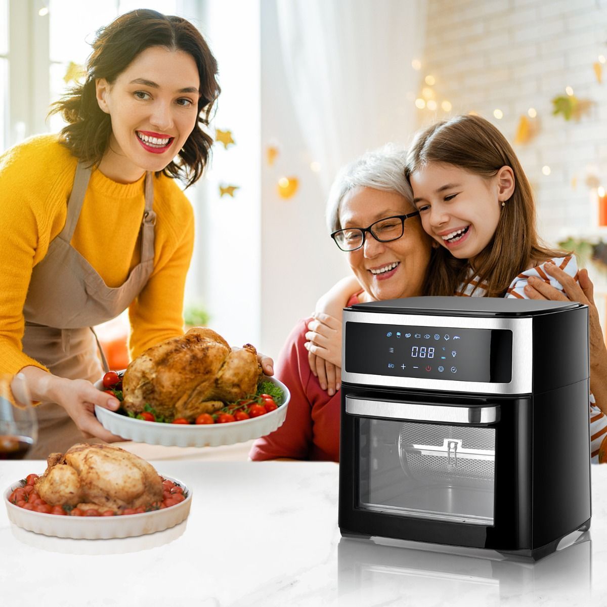 8 in 1 Air Fryer with Touch Screen & 8 Presets for Cooking