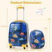 2 Pieces Kids Luggage Set with Wheels for Children