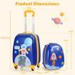 2 Pieces Kids Luggage Set with Extendable Handles for Kids