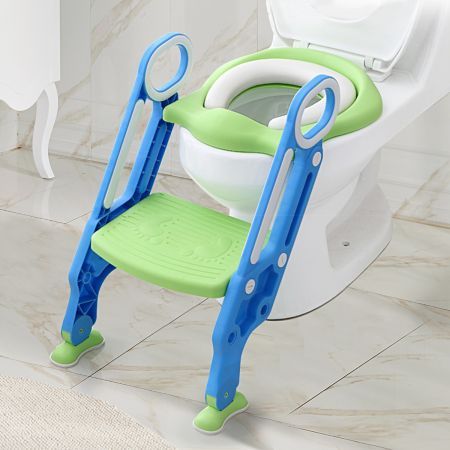 Potty Training Toilet Seat with Adjustable Step for Kids